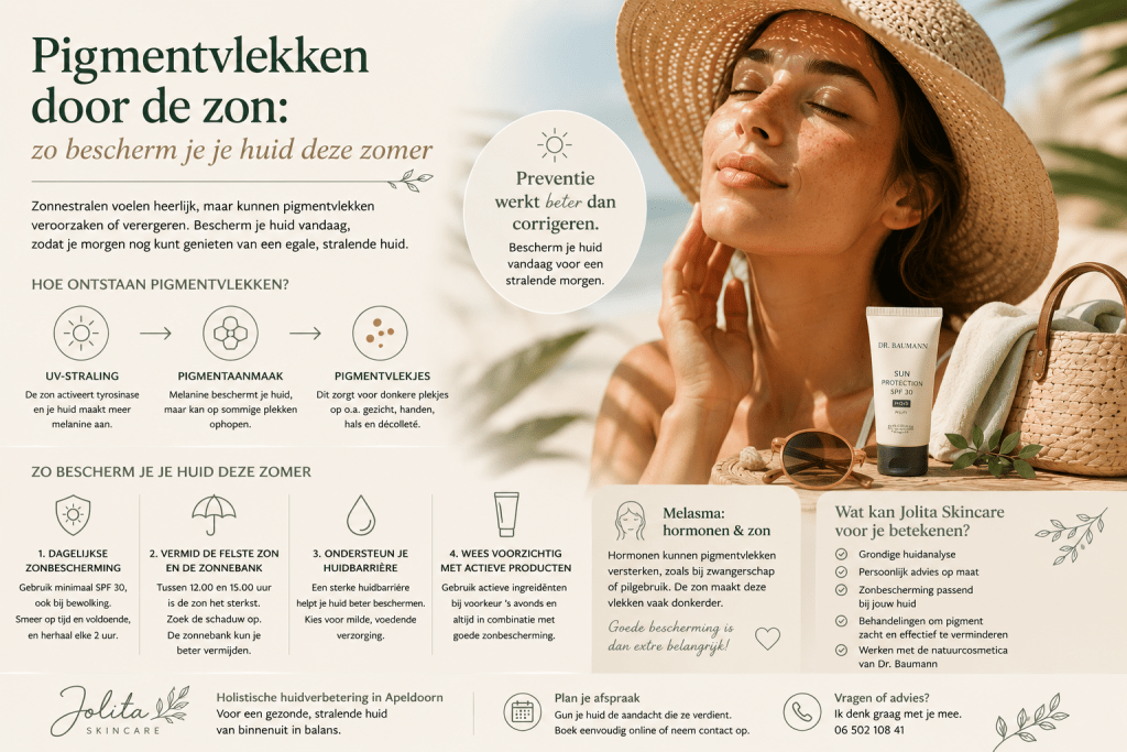 Infographic: pigmentvlekken door de zon – hoe ze ontstaan en hoe je je huid deze zomer beschermt